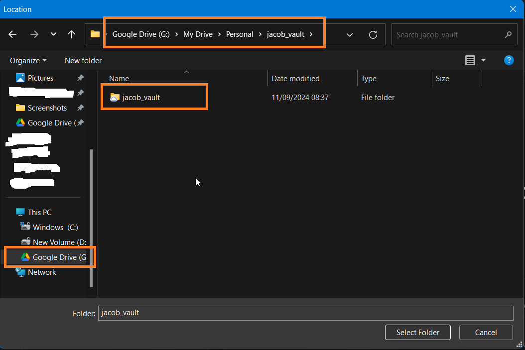 Obsidian Google Drive sync plugin